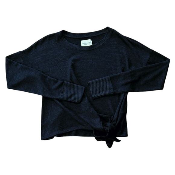 Abercrombie & Fitch Sweaters - Abercrombie & Fitch Soft A & F Cozy Front Side Tie Black Sweater Small